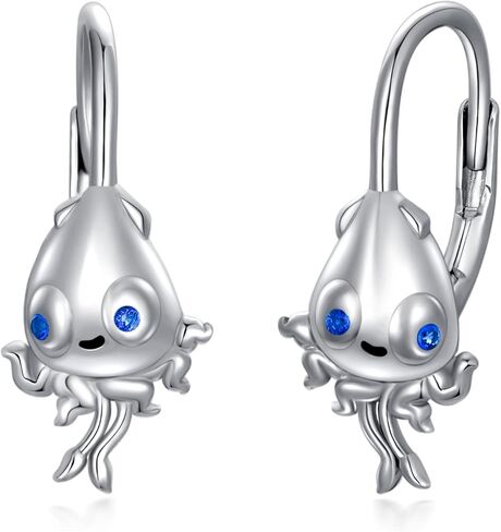Hypoallergenic Earring Owl/Koala Bear/Octopus/Cat/Puppy Dog Earrings Hoop Lucky Sterling Silver Animal Lover Jewelry Set Valentine‘s Day Birthday Gifts for Women Girlfriend Best Friend in Saudi Arabia