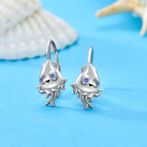 Hypoallergenic Earring Owl/Koala Bear/Octopus/Cat/Puppy Dog Earrings Hoop Lucky Sterling Silver Animal Lover Jewelry Set Valentine‘s Day Birthday Gifts for Women Girlfriend Best Friend in Saudi Arabia