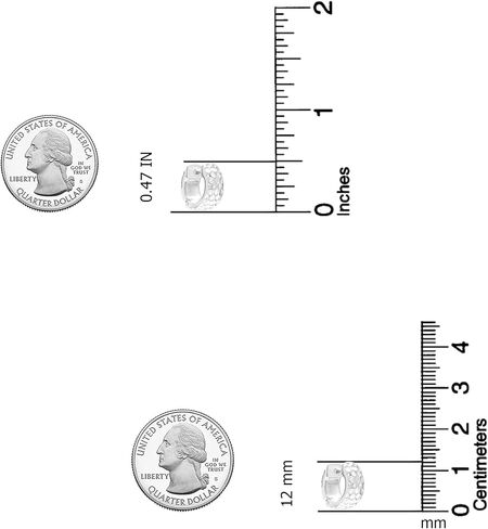 LeCalla 925 Sterling Silver SMALL Hoops Earring Lightweight Golf Ball Texture Huggie Hoop Earrings for Teen 12 MM in Saudi Arabia