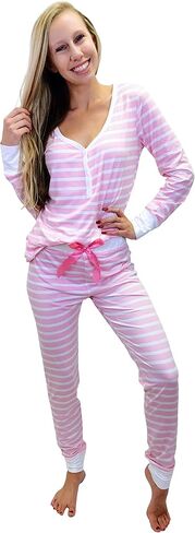 Jordann Jammies Pink and White Stripe Pajama Set (XL/2XL) in Saudi Arabia