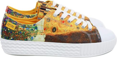 Maspis Klassik Women’s Low Top Platform Lace Up Canvas Van Gogh Shoes - Casual Fashion & Walking Sneakers Famous Print Art in Saudi Arabia