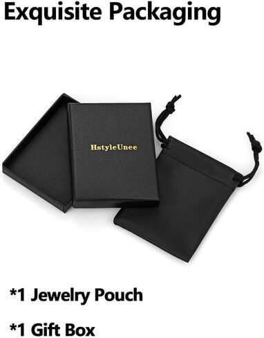 HstyleUnee قوي فيجارو سلسلة قلادة الفولاذ المقاوم للصدأ سلاسل مطلية بالذهب الحقيقي للرجال النساء المجوهرات، عرض 6/8/9 مم، 18/20/22/24/26/28/30 بوصة طول، إرسال صندوق هدية in Kuwait