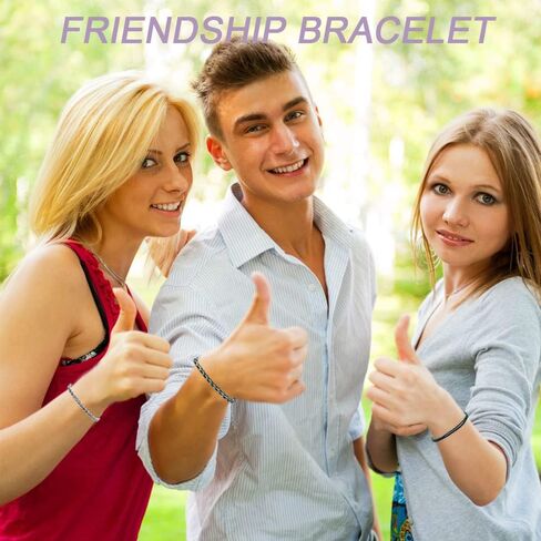 FINZOR 36 Pcs Woven Wrap Friendship Bracelets Handmade Braided Friendship Bracelet Adjustable Colorful Bracelet Birthday Gifts-Party Favors in Kuwait