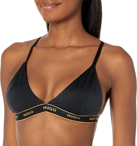 HUGO Women's Standard Quick Dry Triangle Swim Top with Metallic Thread Detail in Saudi Arabia
