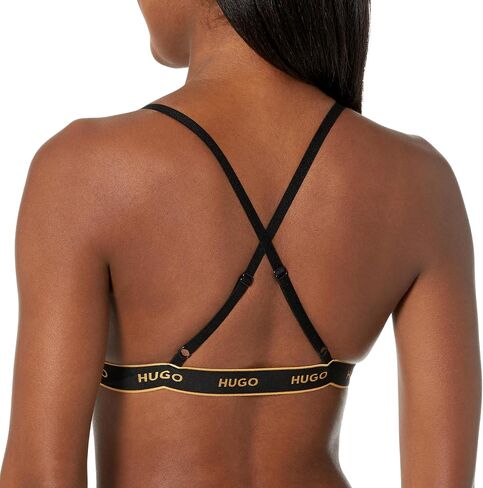 HUGO Women's Standard Quick Dry Triangle Swim Top with Metallic Thread Detail in Saudi Arabia