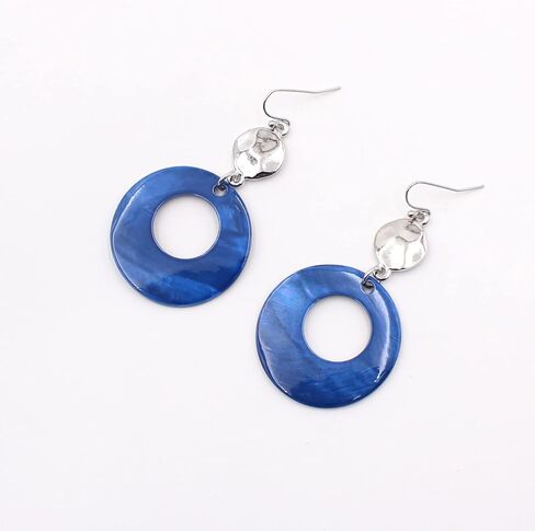 Jules D. Natural Shell Tear Drop Earrings Trendy Fashion Dangling Earring for Women in Kuwait