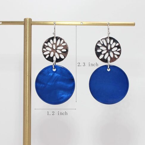 Jules D. Natural Shell Tear Drop Earrings Trendy Fashion Dangling Earring for Women in Saudi Arabia