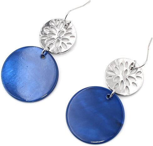 Jules D. Natural Shell Tear Drop Earrings Trendy Fashion Dangling Earring for Women in Saudi Arabia