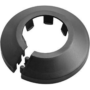 تناسب 3/4 "القطر الخارجي شفة غطاء أنابيب المياه الديكور الأسود 20 مم PP البلاستيك شعار شعار طوق غطاء الأنابيب المبرد لأنابيب الجدار أنبوب الديكور 1 قطعة