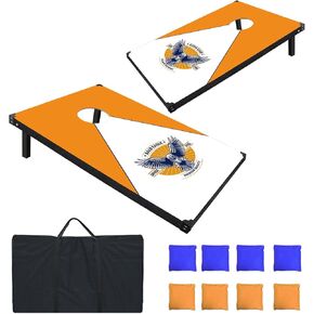 Cornhole Board Set, 3'x2' Cornhole Set, Corn Hole Boards Set, Lightweight Corn Hole Set includes 2 Cornhole Boards, 8 Cornhole Bean Bags & Carry Case for Outdoor Games
