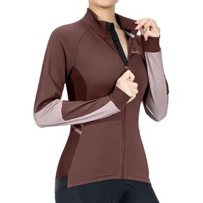 Santic Women's Cycling Jacket Thermal Windproof Windbreaker Reflective Lightweight with Pockets for Biking Running