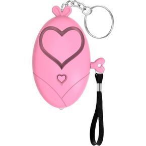 Personal Alarms for Women, Heart Shape Safe Sound Personal Alarm, 130DB Personal Security Alarm Keychain with LED Lights, Emergency Safety Alarm for Women, Men, Children, Elderly (Peach)