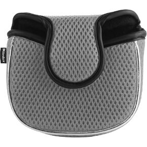 Andux Mesh Mallet Putter Cover Golf Putter Head Covers Gray, Square MT/TG14