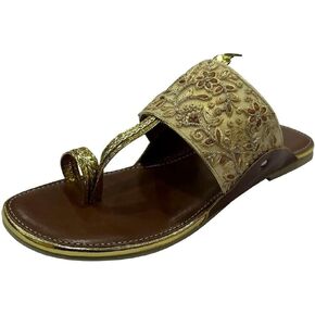 Kolhapuri Chappal For Women's Indian Flat Flip Flop Kolhapuri Sandals For Women Ethnic s Sandals