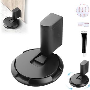 Windproof Door Stopper, Magnetic Door Stoppers Heavy Duty No Drill Door Stopper for Bottom of Door, Adhesive Magnetic Suction Door Stopper Wall Protector for Office Home Garage (Brass)