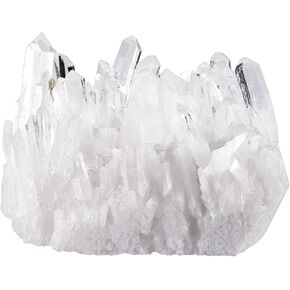 mookaitedecor Natural Clear Quartz Crystal Cluster Geode Druzy Mineral Specimen Irregular White Crystals Stones Home Decor, 70-130g