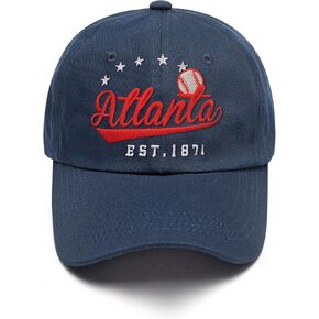 Embroidered Trucker Hat for Men Women, City Adjustable Snapback Baseball Cap for Sports Fans Gift