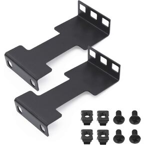 Aiwaiufu Server Rack Depth Extender, 1U Recessed Rack Extender Deep Mount Adapter Kit for Network Rack