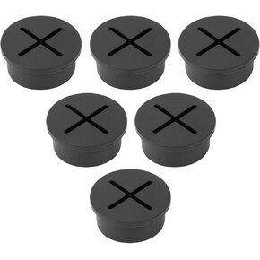 10Pcs Black 1 Inch Desk Cable Hole Cable Grommet Cord Grommet Wall Grommets for Wiring Wire Hole Cover Cable Grommet for Cables Flexible Silicone Desk Hole Grommets for Desk Table Other Furnitures