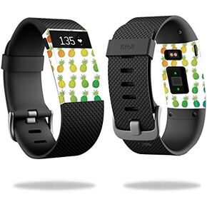 MightySkins Skin Compatible with Fitbit Charge HR Cover Skins Sticker Watch Rainbow Pineapples