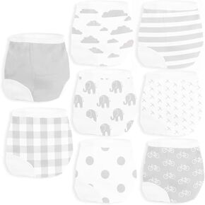 BaeBae Goods Potty Training Underwear Boys & Girls 8 Pack, Absorbent Cotton Baby Toddler Training Pants 12M 2T 3T 4T 5T, Unisex Underpants