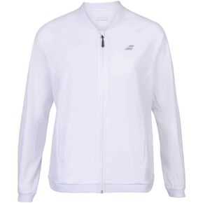 Babolat unisex-adult SoftBabolat Men's Play Tennis Training Jacket, White/White (US Size X-Large)