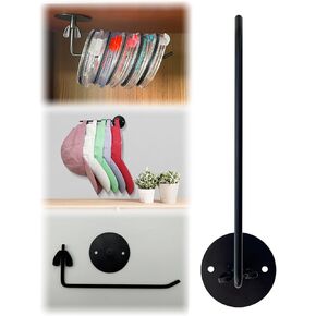 Multifunctional Swivel Hook, Tumbler Lid and Hat Storage Organizer, Tumbler Lid Storage Hook, Hat Hooks for Wall, for Cups, Baseball Caps, Cup Lid Organizers (2 Pcs-Round)