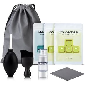 COLORCORAL Laptop Cleaning Kit Keyboard Cleaner Electronic Device Clean Tool with 3pack Cleaning Gel, Computer Tech Cleaning Brush Electronic Screen Cleaner for PC, Tablet, Phone, Macbook, Earbud, Car