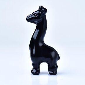 تمثال زرافة كريستال من الحرير الذهبي الطبيعي مقاس 2.36 بوصة شفاء كريستال مصنوع يدويًا تماثيل جيب عيد الشكر تماثيل الريكي للتأمل ديكور المنزل GIF in Kuwait