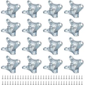 uxcell 16pcs Removable Corner Brace, Metal Butterfly L Brackets Right Angle Support with Screws for Shelves, Cabinets, Wood Furniture (Red Bronze)