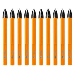 Diamond Drill Bits - 10pcs Tile Drill Bits Kit & Carbide Drill Bits 1/4"/ 5/16"/ 3/8"(6/6/6/8/10MM) for Drilling Ceramic Porcelain Tile Marble Granite Masonry