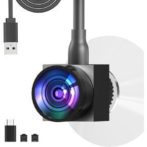 Eye Contact Webcam for PC,1080P Center Cam Autofocus with Microphone Plug & Play Low Light Computer Camera with Cover Middle Screen Webcam for Zoom,Video Call, Skype, Teams