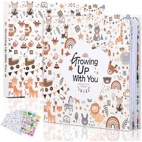 Baby Memory Book - Growing up with you, 248 Pages Color, Keepsake Journal for Baby's First Five Years,Unisex Baby Scrapbook,Record Book for New Parents, Ideal Gift for Baby Shower and Welcome Party