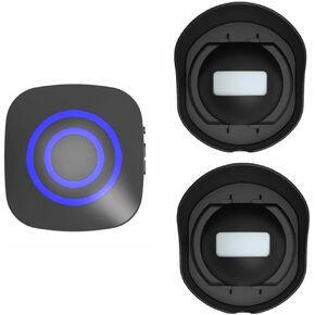 Door Chime Wireless Driveway Alarm Weatherproof Outdoor Motion Sensor Detector Security Alert-Outdoor/Home/Store Entrance Aler-328 Feet,LED Indicators,1 Receiver and 2 Sensors(Black)