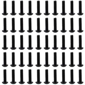 FEIYING Socket Head 50pcs Black Screws M4 Button Head Durable Carbon Steel Cap Screws DIY(M4x25mm)