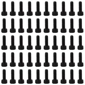 FEIYING Socket Head 50pcs Black Screws M4 Button Head Durable Carbon Steel Cap Screws DIY(M4x25mm)