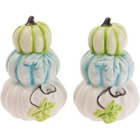 Boston International Salt & Pepper Shakers Ceramic Shaker Set for Kitchen Counter and Table, Set of 2, Joyous Black & White Check Snowman