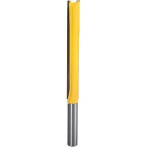 KATUR Double Flute Straight Bits, Straight Router Bits, Woodworking Milling Cutter with 1/4 Inch Shank and 3/8 Inch Width (50mm Length)