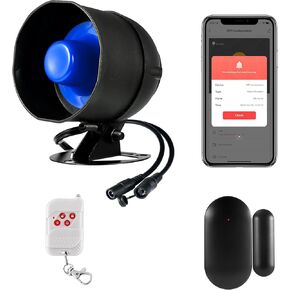 WiFi House Alarm Systems, 120dB Alarm System for Home Security with Window Door Alarm Sensor and Remote Control, Alarm Security System for Shed Garage