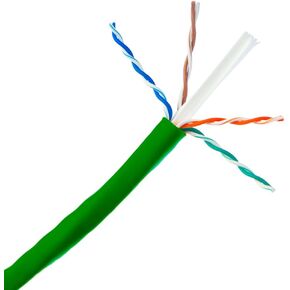 1000ft White Cat5e Riser UTP Solid Copper 24AWG 350MHz High Speed LAN Network Ethernet Wire Internet Patch Cable UL ETL CMR
