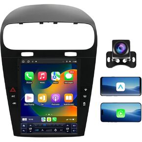 Car Radio for Dodge Journey 2011-2019 Stereo Radio Replacement Upgrade 8Core 4+64G 9.7 Inch Touch Screen with Wireless Carplay & Android Auto 4G LTE WiFi SWC DSP Free AHD Camera Bluetooth