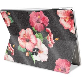 Glossy Glitter Tablet Skin Compatible with Microsoft Surface Pro 11 (2024) - Hibiscus - Premium 3M Vinyl Protective Wrap Decal Cover - Easy to Apply | Crafted in The USA by MightySkins