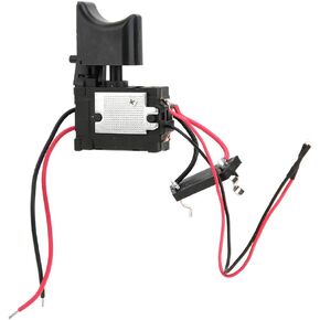Electric Drill Switch, 7.2V-24V Black Cordless Drill Switch, Drill Speed Control with Reverse for Lithium Battery Drill Switch