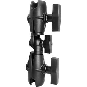 8.1" Double Socket Swivel Ratchet Arm, Compatible with RAM Mount, iBolt 1.5" / C Size / 38mm Ball Accessories, 360 Degree Rotation, Adjustable