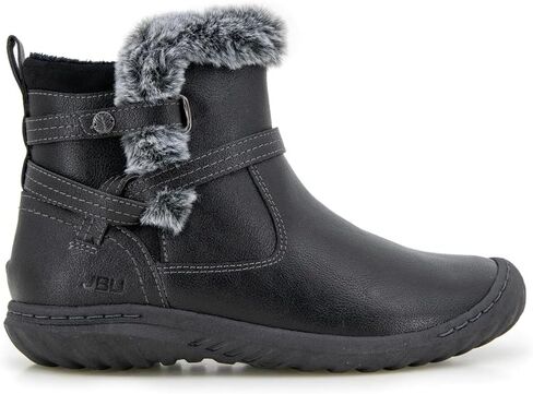 JBU Womens Dolce Zippered Round Toe Casual Boots Ankle - Black in Saudi Arabia
