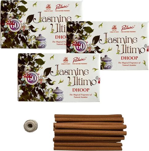 Padmini Incense Ultimo Jasmine Dhoop Sticks (3 Pack - Total 45 Sticks) in Saudi Arabia
