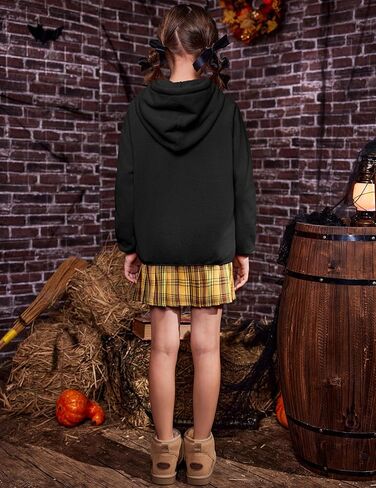 Arshiner Girls Fleece Pullover Hooded Sweatshirt Colorblock Sherpa Hoodie for Teen Girl Winter Button Jacket Coat with Pocket in Kuwait