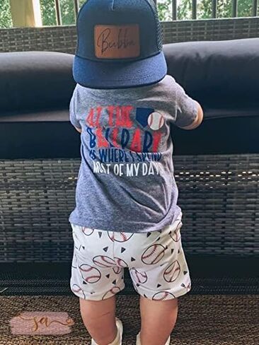 Toddler Baby Boy Baseball Outfits Letter Print Short Sleeve T-Shirt Rugby Print Elastic Shorts Infant Summer Clothes in Saudi Arabia