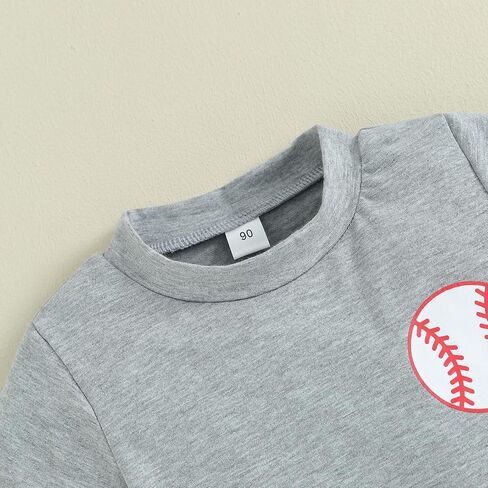 Toddler Baby Boy Baseball Outfits Letter Print Short Sleeve T-Shirt Rugby Print Elastic Shorts Infant Summer Clothes in Saudi Arabia