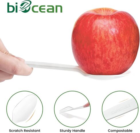 Extra Heavyduty Compostable Forks Disposable Cutlery No Plastic Forks 200 Count 7Inch Biodegradable Utensils Eco Friendly Silverware Repurpose Serving Flatware for Party,Daily Use,BBQ,Picnic in Saudi Arabia